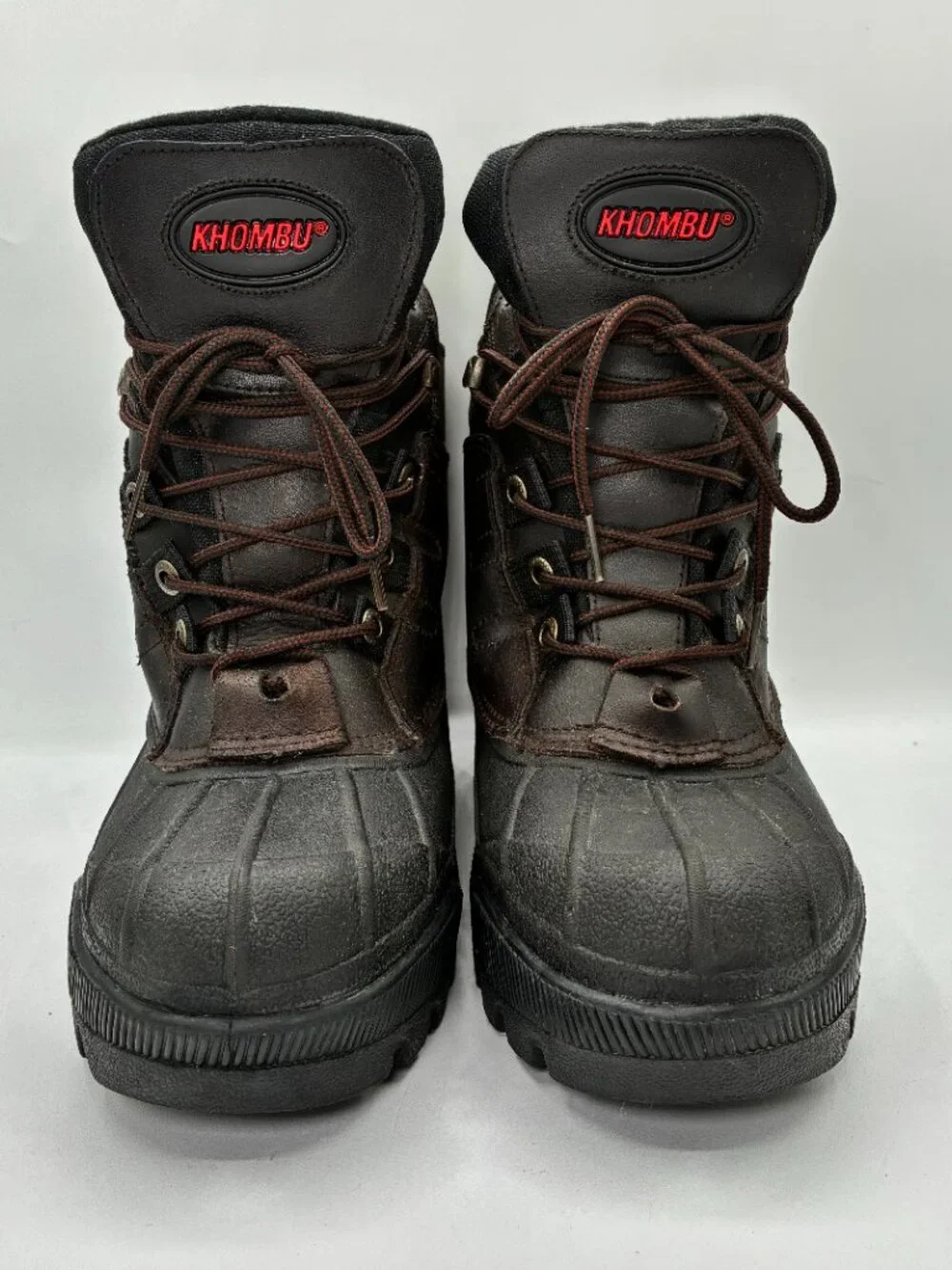Khombu Tundra KH Black Waterproof Leather & Synthetic Snow Boots Men's Size 8M